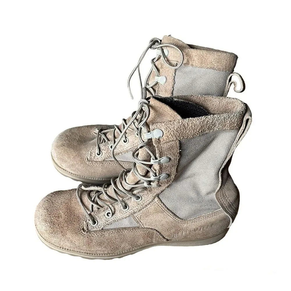 Men's Gore-Tex Desert Tan Suede Lace Up Tactical Military Combat Boots Size: 6R